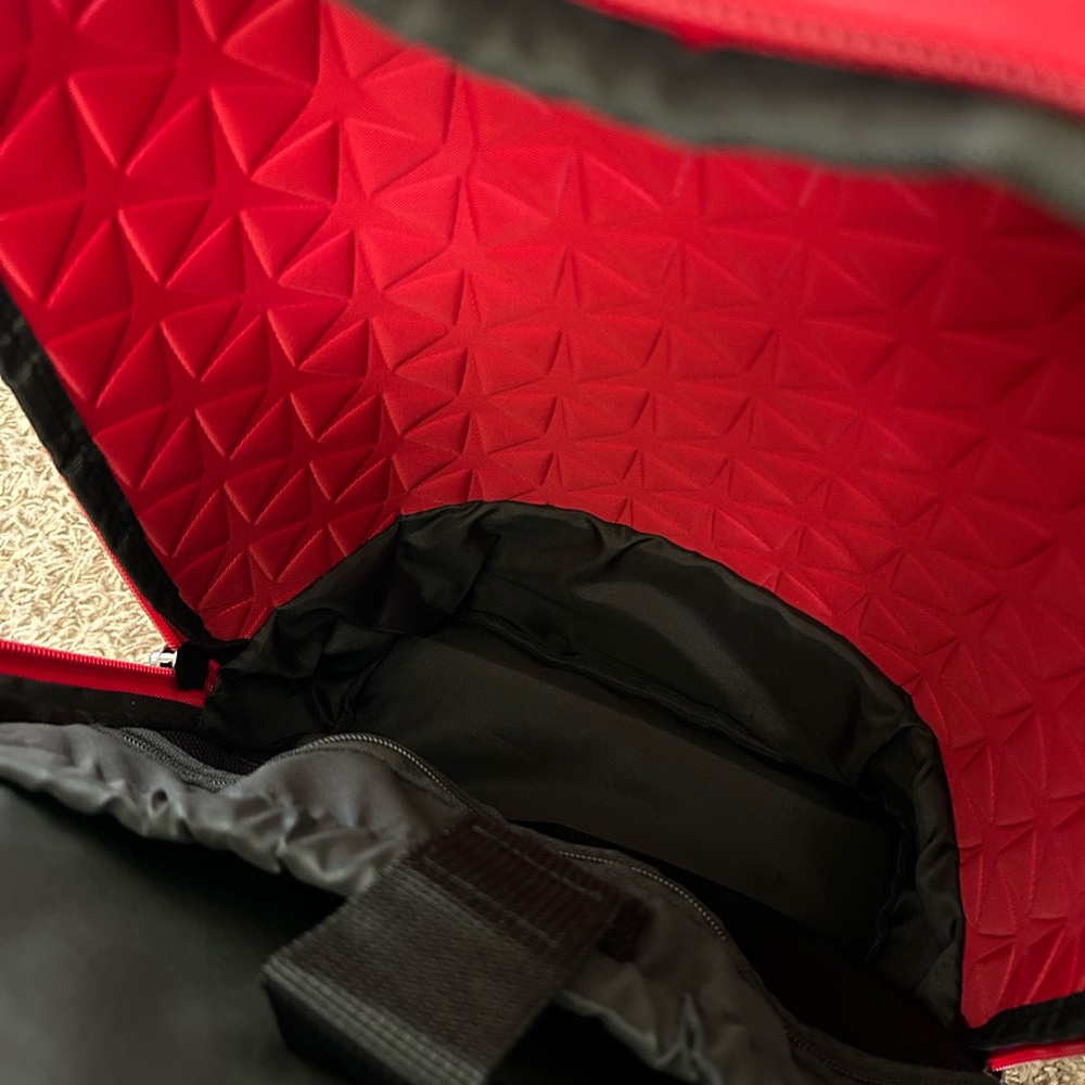 Nike Air Jordan Red Geometric Backpack - Picture 8 of 9